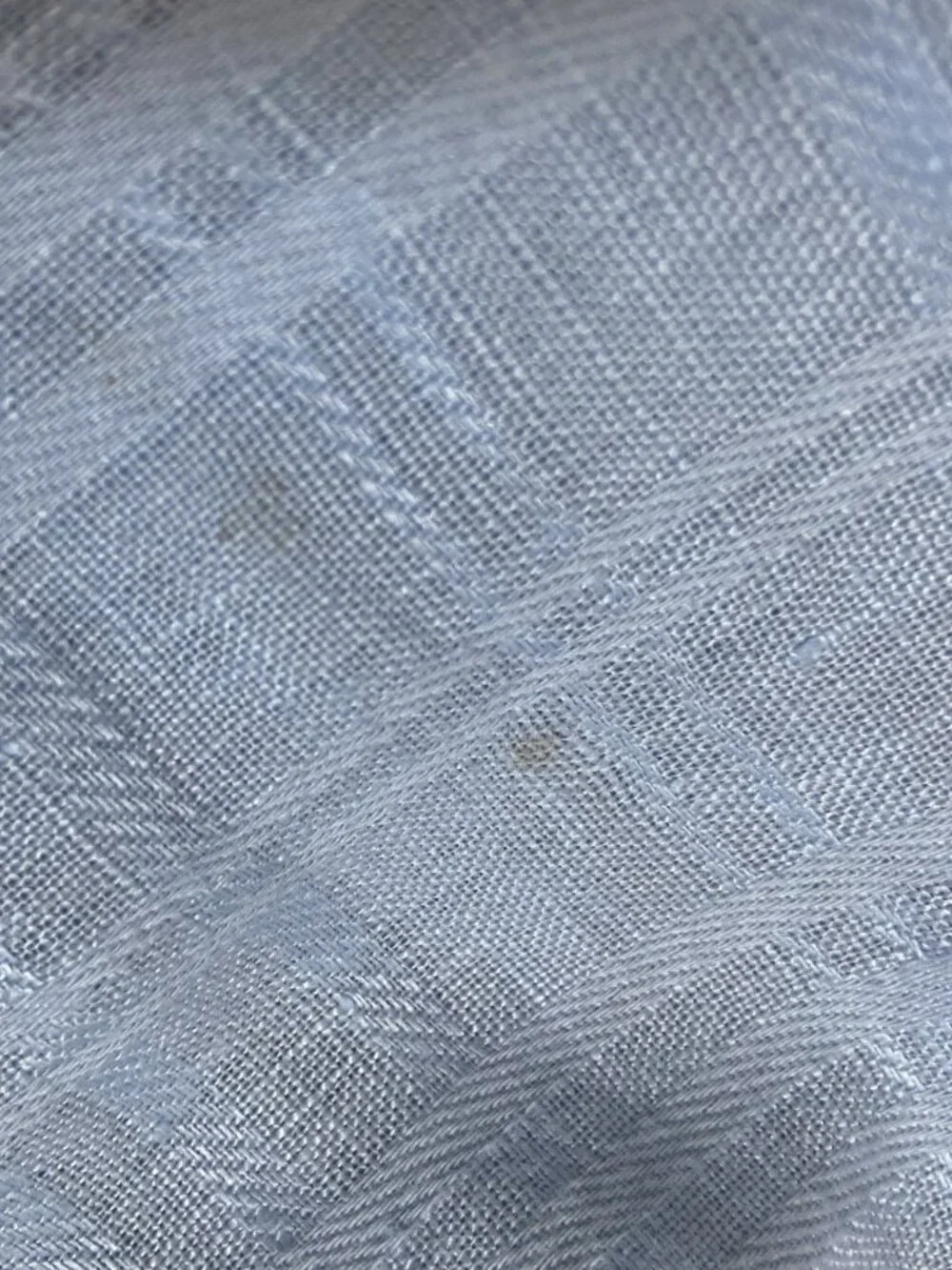 CARRIBEAN beachy men’s button up linen/cotton blend L blue